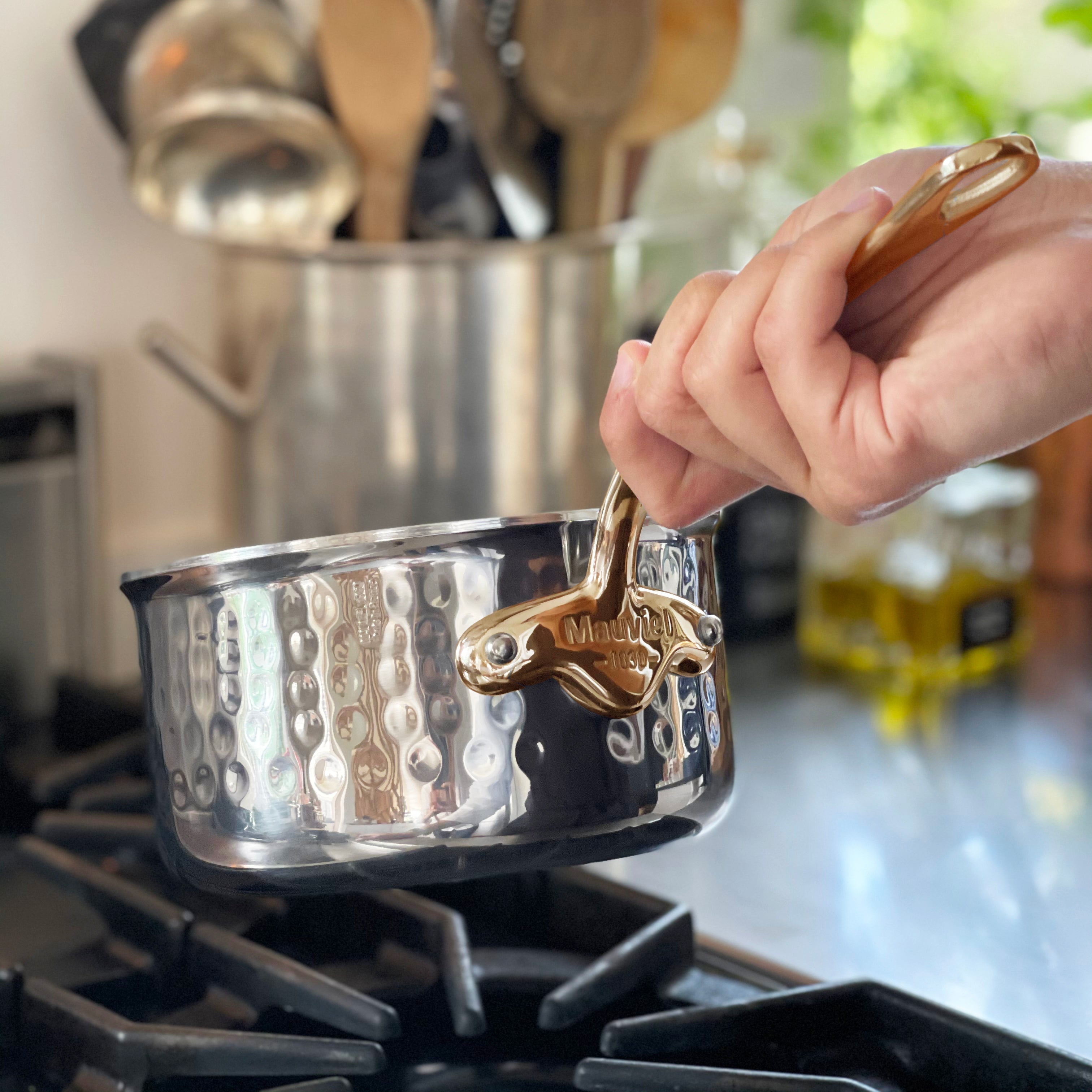 M'Elite B Luxury Stainless Steel With Brass Handles Cookware by