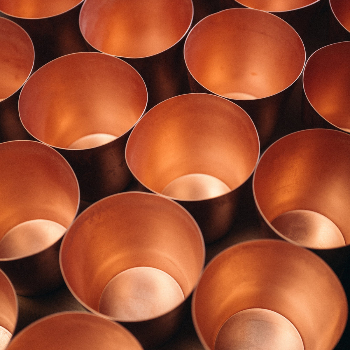 Copper pieces in the Mauviel workshop