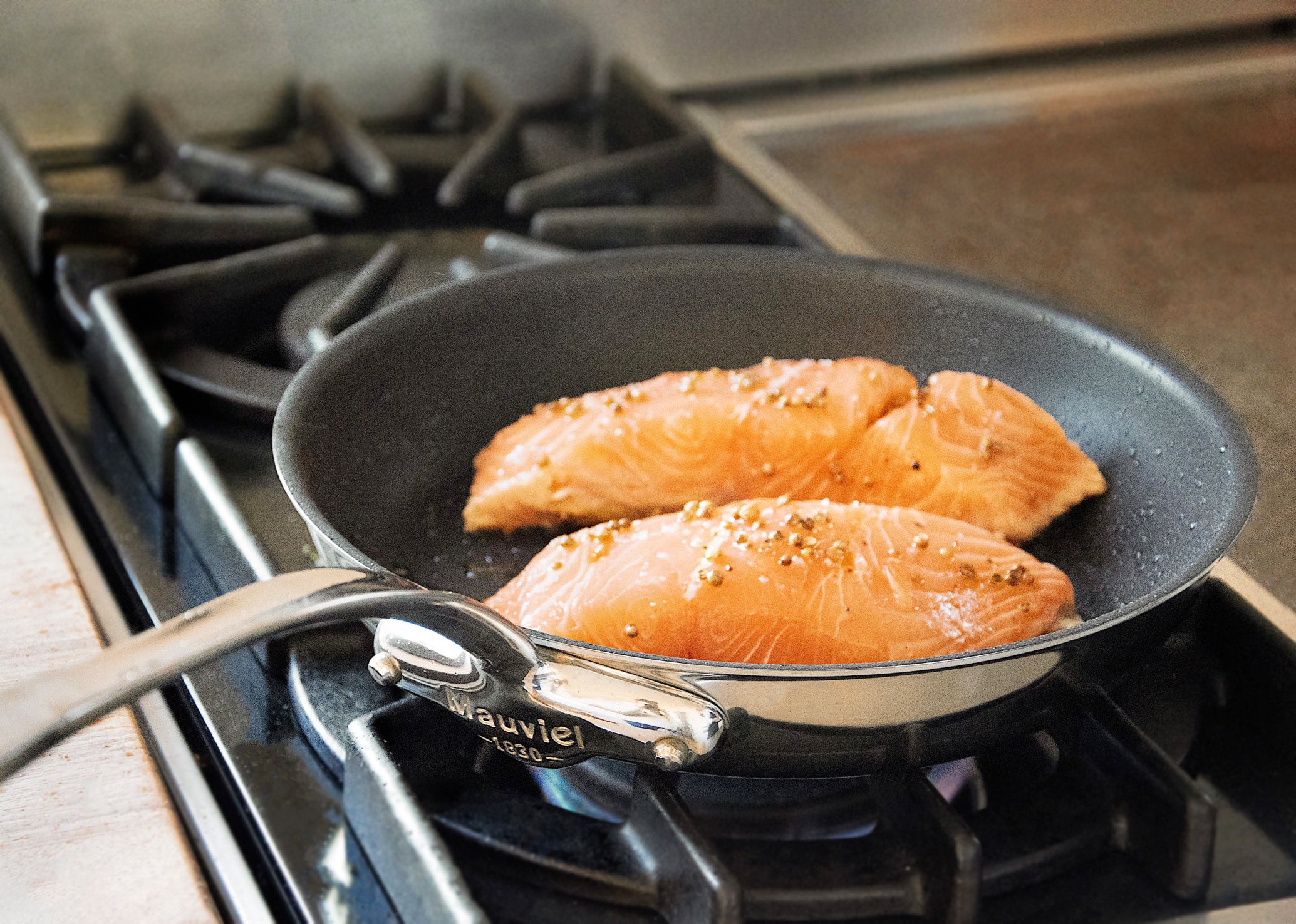 MAUVIEL 1830 M'cook ステンレス ソテーパン 30cm Mauviel 1830 M'Cook 5-Ply Sauté Pan With Lid Cast Stainless