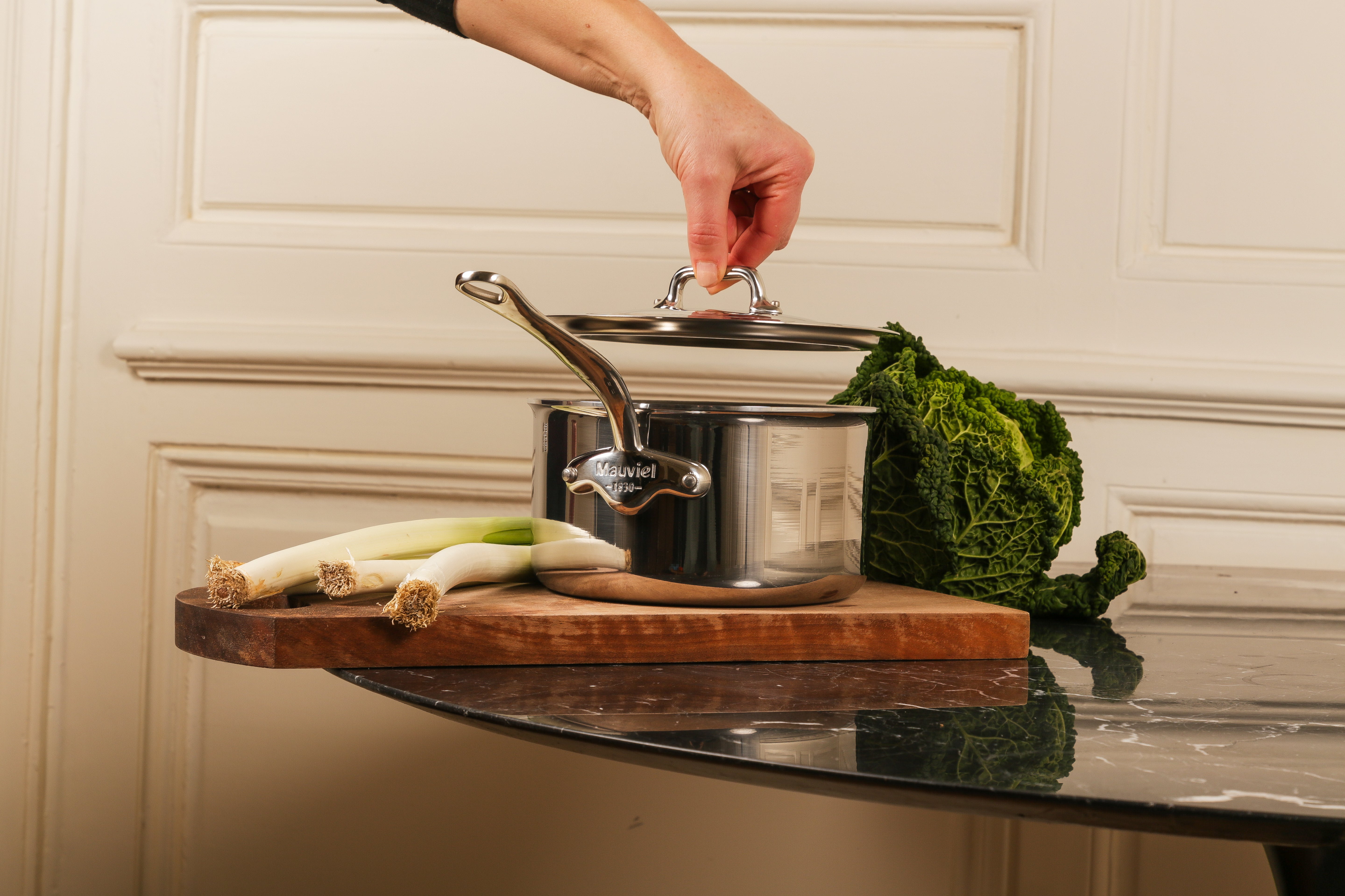 Mauviel M'COOK 5-Ply Sauce Pan With Cast Stainless Steel Handle - Mauviel1830