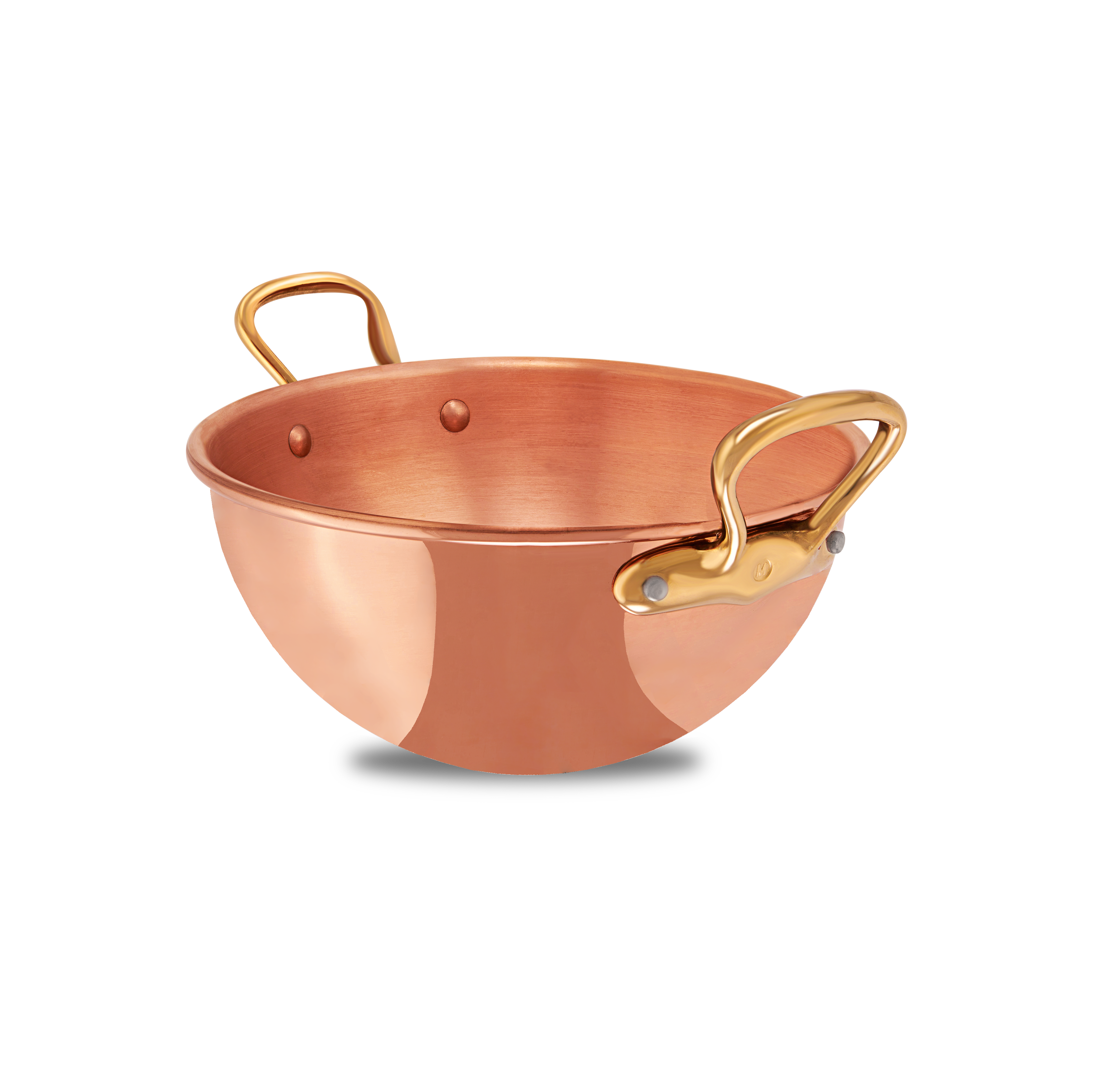 Mauviel M'PASSION Egg White Beating Bowl With Brass Handles, 4.9-Qt - Mauviel1830