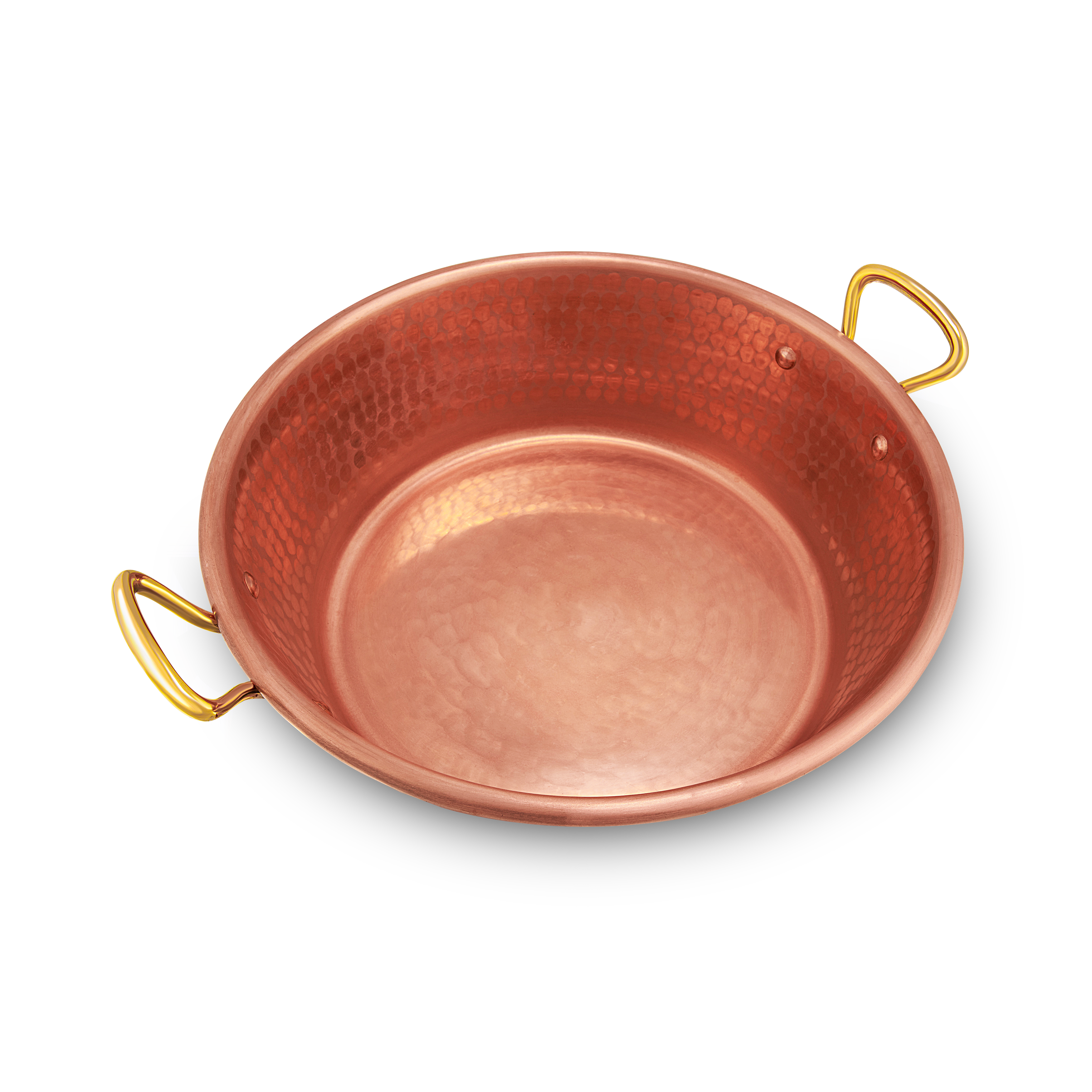 M'PASSION Hammered Copper Jam Pan With Brass Handles - Thumbnail 2