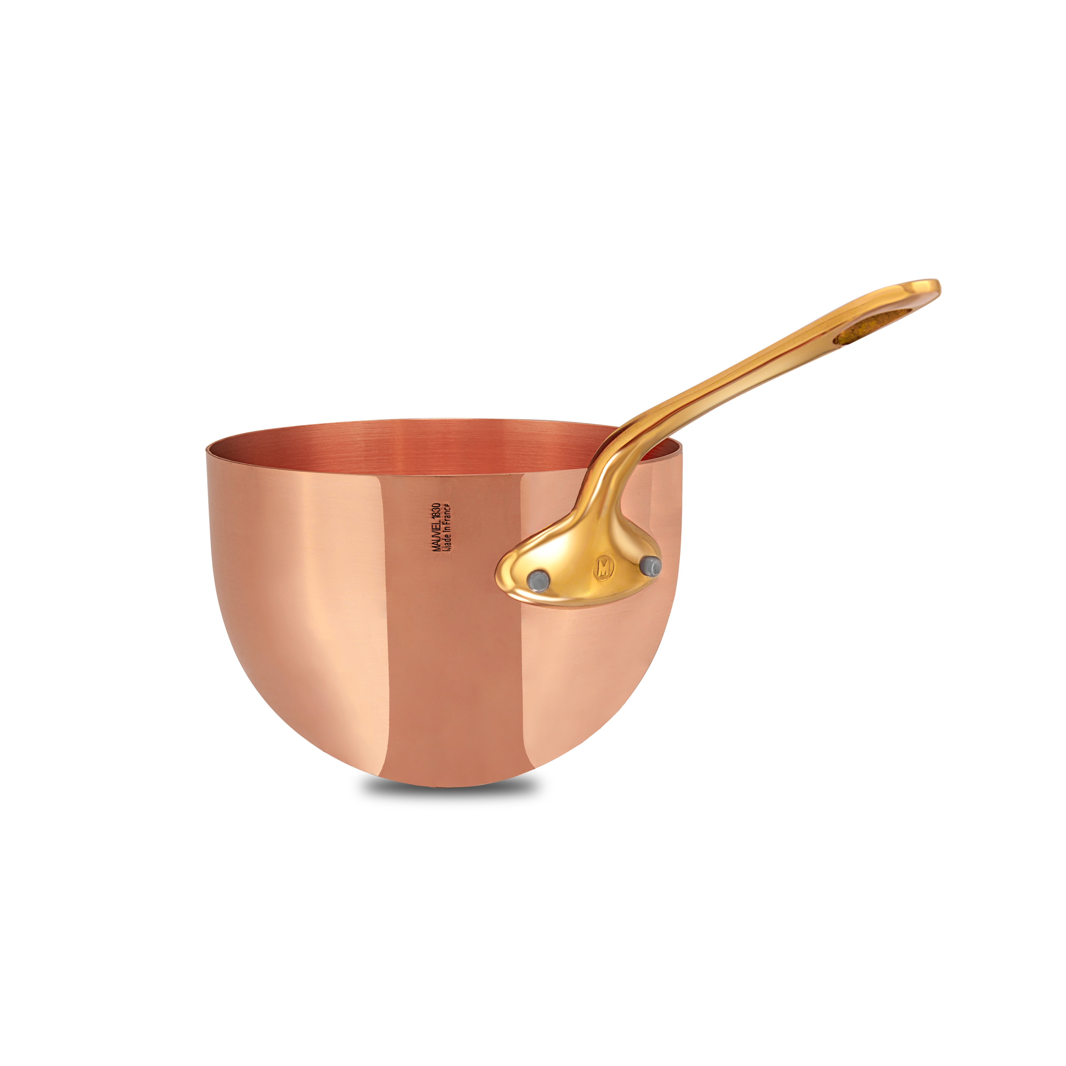 Mauviel M'PASSION Copper Zabaglione With Brass Handles, 1.8 Mauviel M'PASSION Copper Zabaglione With Brass Handles, 1.8