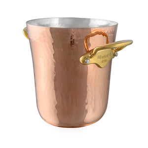 Mauviel USA Mauviel M'30 Hammered Copper Ice Bucket with Brass Handles, 4.7-In Mauviel M'30 Hammered Copper Ice Bucket with Brass Handles, 4.7-In - Mauviel1830