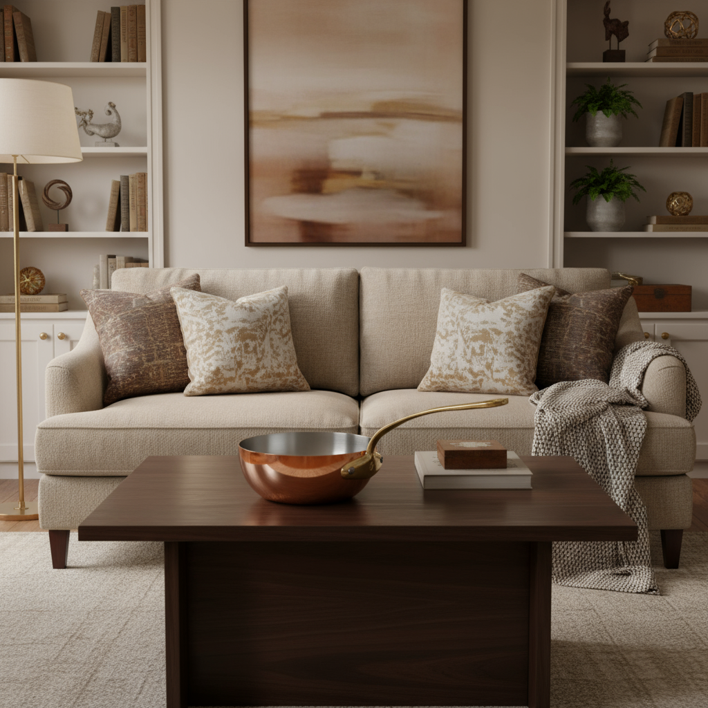 Mauviel M'Heritage M'200 B Chef Pan With Brass Handle, 3.6-Qt - Mauviel1830