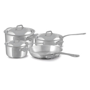 Mauviel Mauviel M'Cook SB 5-Ply 7-Piece Cookware Set With Brushed Cast Stainless Steel Handles Mauviel M'Cook SB 5-Ply 7-Piece Cookware Set With Brushed Cast Stainless Steel Handles