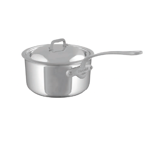 Mauviel M'Cook SB 5-Ply Sauce Pan With Brushed Cast Stainless Steel Handle, 3.3-Qt