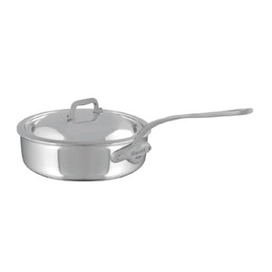 Mauviel Mauviel M'Cook SB 5-Ply Saute Pan With Lid, Brushed Cast Stainless Steel Handle, 6-Qt Mauviel M'Cook SB 5-Ply Saute Pan With Lid, Brushed Cast Stainless Steel Handle, 6-Qt