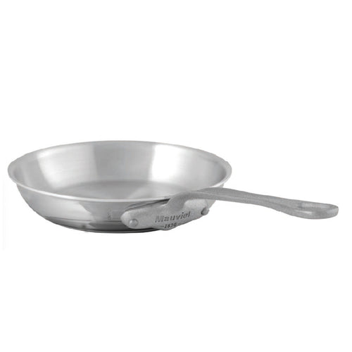 Mauviel M'Cook SB 5-Ply Frying Pan With Brushed Cast Stainless Steel Handle, 10.2-In