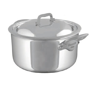 Mauviel M'Cook SB 5-Ply Stewpan With Lid,Brushed Cast Stainless Steel Handles, 9.2-Qt