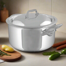 Mauviel Mauviel M'Cook SB 5-Ply Stewpan With Lid,Brushed Cast Stainless Steel Handles, 9.2-Qt Mauviel M'Cook SB 5-Ply Stewpan With Lid,Brushed Cast Stainless Steel Handles, 9.2-Qt