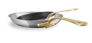 Mauviel 1830 Mauviel M'COOK B 5-Ply 2-Piece Nonstick Frying Pan Set With Brass Handles Mauviel M'COOK B 2-Piece 5-Ply Nonstick Frying Pan Set With Brass Handles - Mauviel USA