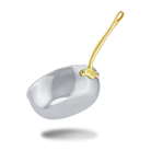 Mauviel M'COOK B 5-Ply Chef Pan With Lid, Brass Handle - Mauviel1830