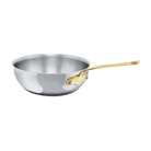 Mauviel M'COOK B 5-Ply Chef Pan With Lid, Brass Handle - Mauviel1830