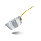 Mauviel M'COOK B 5-Ply Splayed Saute Pan With Brass Handle - Mauviel1830