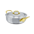 Mauviel M'COOK B 5-Ply Rondeau With Curved Lid, Brass Handles - Mauviel1830