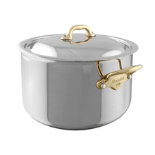 Mauviel Mauviel M'COOK B 5-Ply Stewpan With Lid, Brass Handles, 6.2-Qt Mauviel M'COOK B 5-Ply Stewpan With Lid, Brass Handles, 6.2-Qt - Mauviel1830