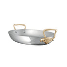 Mauviel M'COOK B 5-Ply Oval Pan With Brass Handles, 17.7 x 13.7 In - Mauviel1830