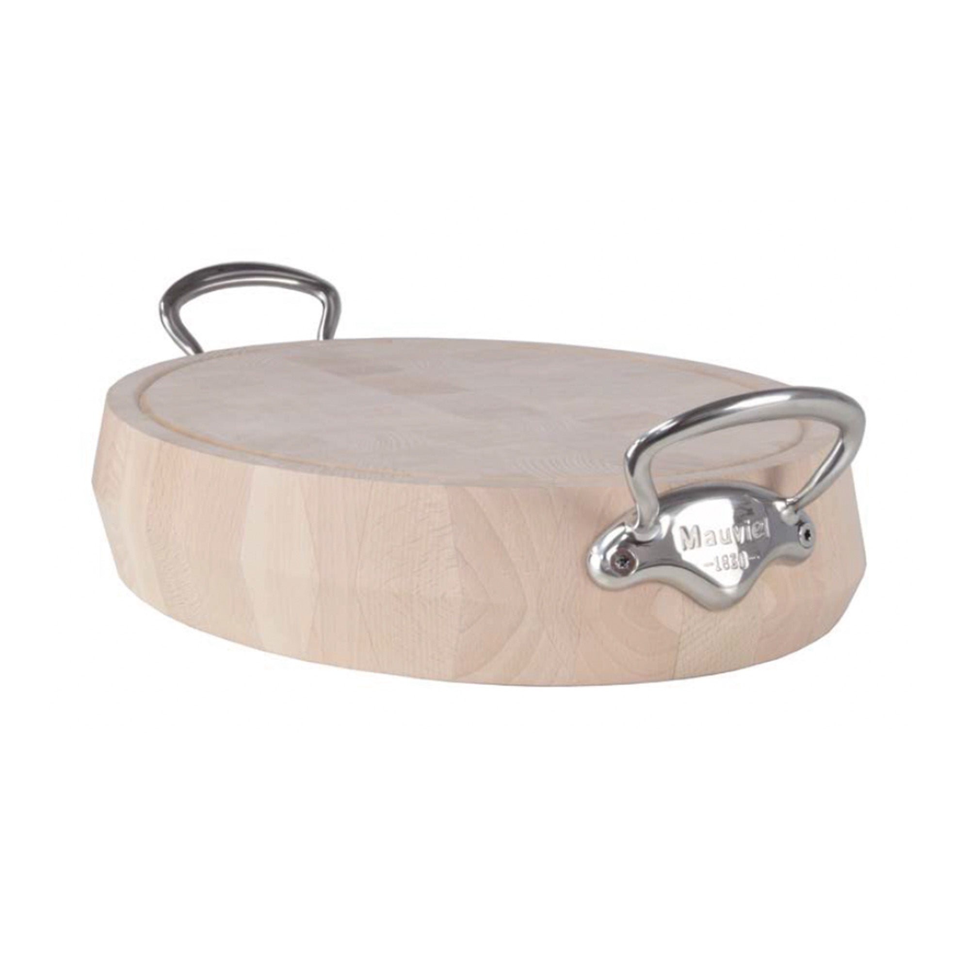 Mauviel Savoir Vivre Chopping Block With Cast Stainless Steel Handles, 13.8-In - Mauviel1830