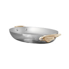Mauviel M'ELITE B Hammered 5-Ply Oval Pan With Brass Handles - Mauviel1830
