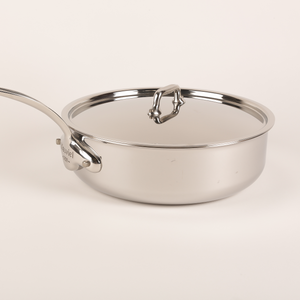 Mauviel 1830 Mauviel M'URBAN 4 Tri-Ply Saute Pan With Lid, Cast Stainless Steel Handle, 3.2-Qt Mauviel M'URBAN 4 Tri-Ply Saute Pan With Lid, Cast Stainless Steel Handle, 3.2-Qt - Mauviel USA