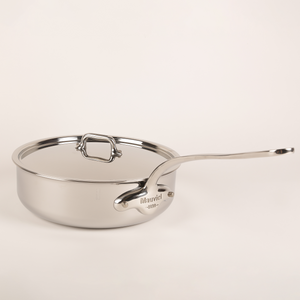 Mauviel 1830 Mauviel M'URBAN 4 Tri-Ply Saute Pan With Lid, Cast Stainless Steel Handle, 3.2-Qt Mauviel M'URBAN 4 Tri-Ply Saute Pan With Lid, Cast Stainless Steel Handle, 3.2-Qt - Mauviel USA