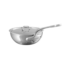 Mauviel 1830 Mauviel M'URBAN 4 Tri-Ply Curved Splayed Saute Pan With Lid, Cast Stainless Steel Handle, 3.4-Qt Mauviel M'URBAN 4 Tri-Ply Curved Splayed Saute Pan With Lid, Cast Stainless Steel Handle, 3.4-Qt