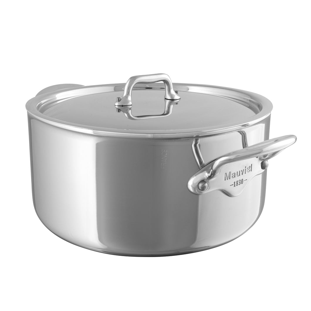 Mauviel M'URBAN 3 Stewpan With Lid, Cast Stainless Steel Handles, 3.4-Qt - Mauviel1830