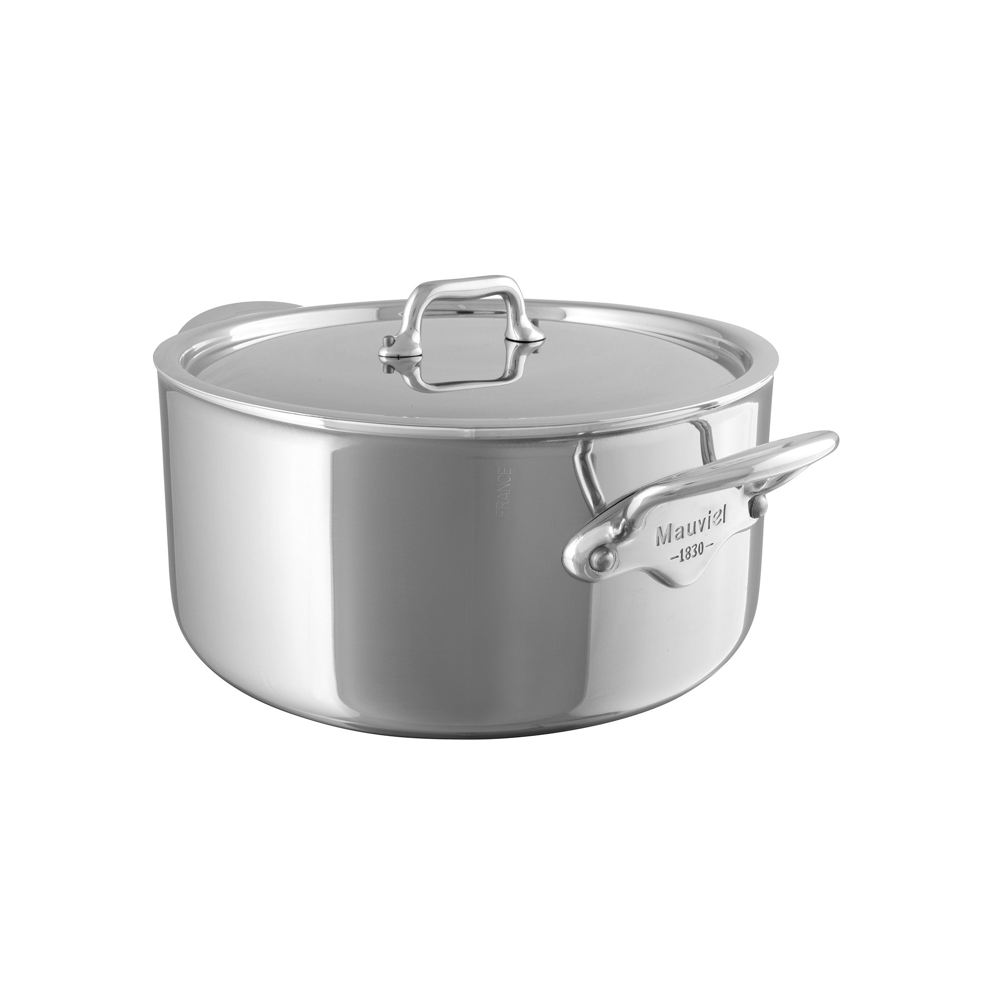 Mauviel M'URBAN 4 Tri-Ply Cocotte With Lid, Cast Stainless Steel Handles, 6.2-Qt - Mauviel USA