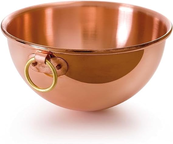 Mauviel M'Passion Copper Egg White Beating Bowl With Ring & Support, 2.8-qt - Mauviel USA