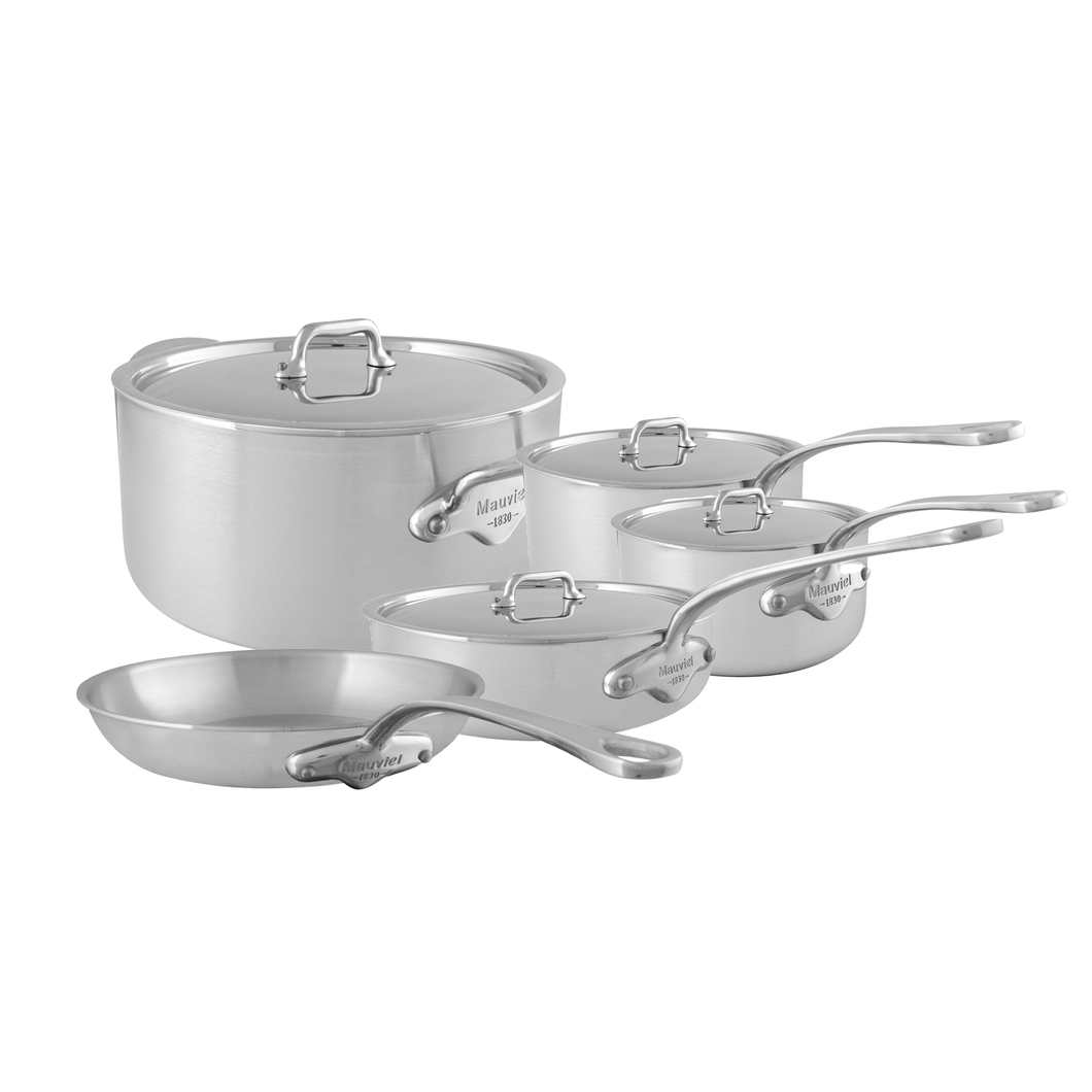 Mauviel M'URBAN 3 9-Piece Cookware Set With Cast Stainless Steel Handles - Mauviel1830