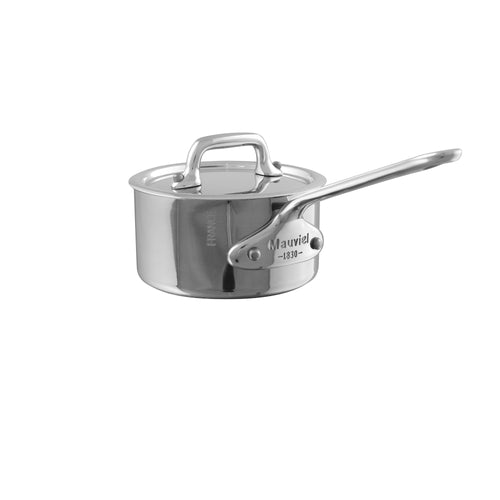 Mauviel M'MINIS Stainless Steel Sauce Pan With Lid, 0.32-Qt - Mauviel USA