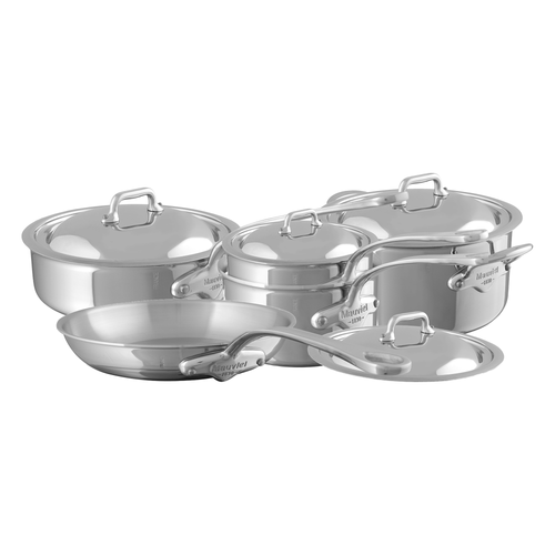 Mauviel M'COOK 5-Ply 9-Piece Cookware Set With Cast Stainless Steel Handles - Mauviel1830