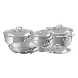 Mauviel USA Mauviel M'COOK 5-Ply 9-Piece Cookware Set With Cast Stainless Steel Handles Mauviel M'COOK 5-Ply 9-Piece Cookware Set With Cast Stainless Steel Handles - Mauviel1830