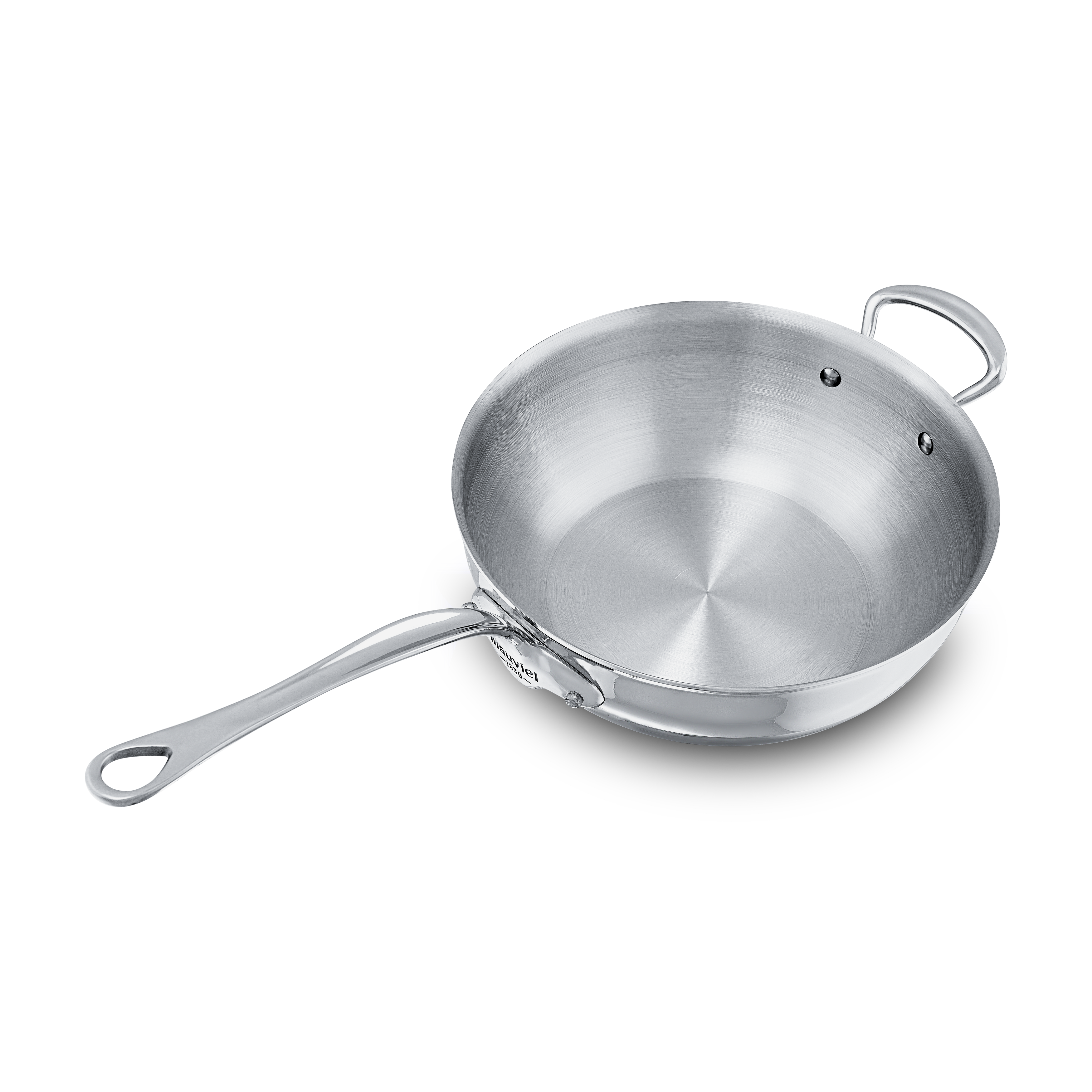 Mauviel M'COOK 5-Ply Chef Pan With Helper Handle, Cast Stainless Steel Handle, 3.8-Qt - Mauviel1830