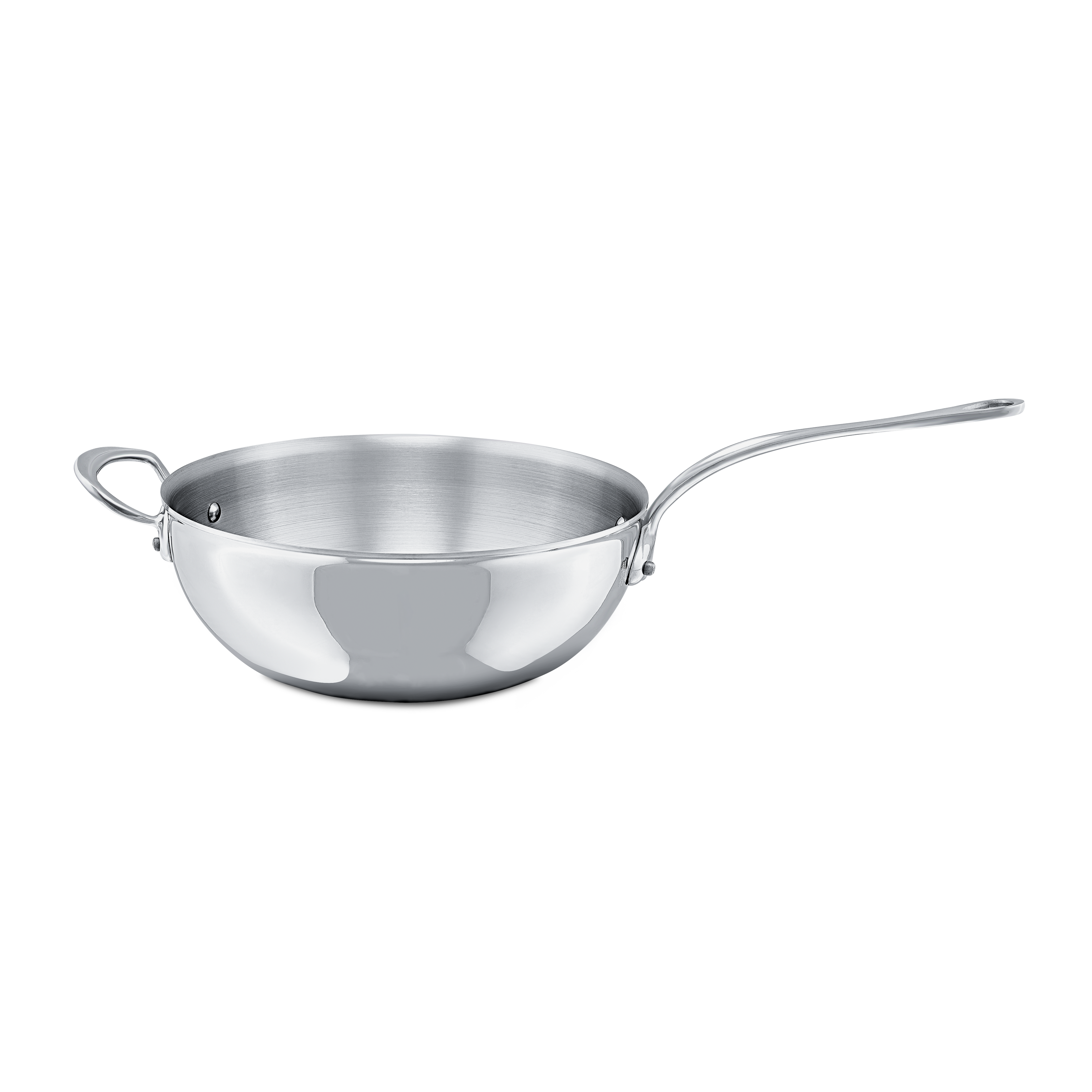 Mauviel M'COOK 5-Ply Chef Pan With Helper Handle, Cast Stainless Steel Handle, 3.8-Qt - Mauviel1830