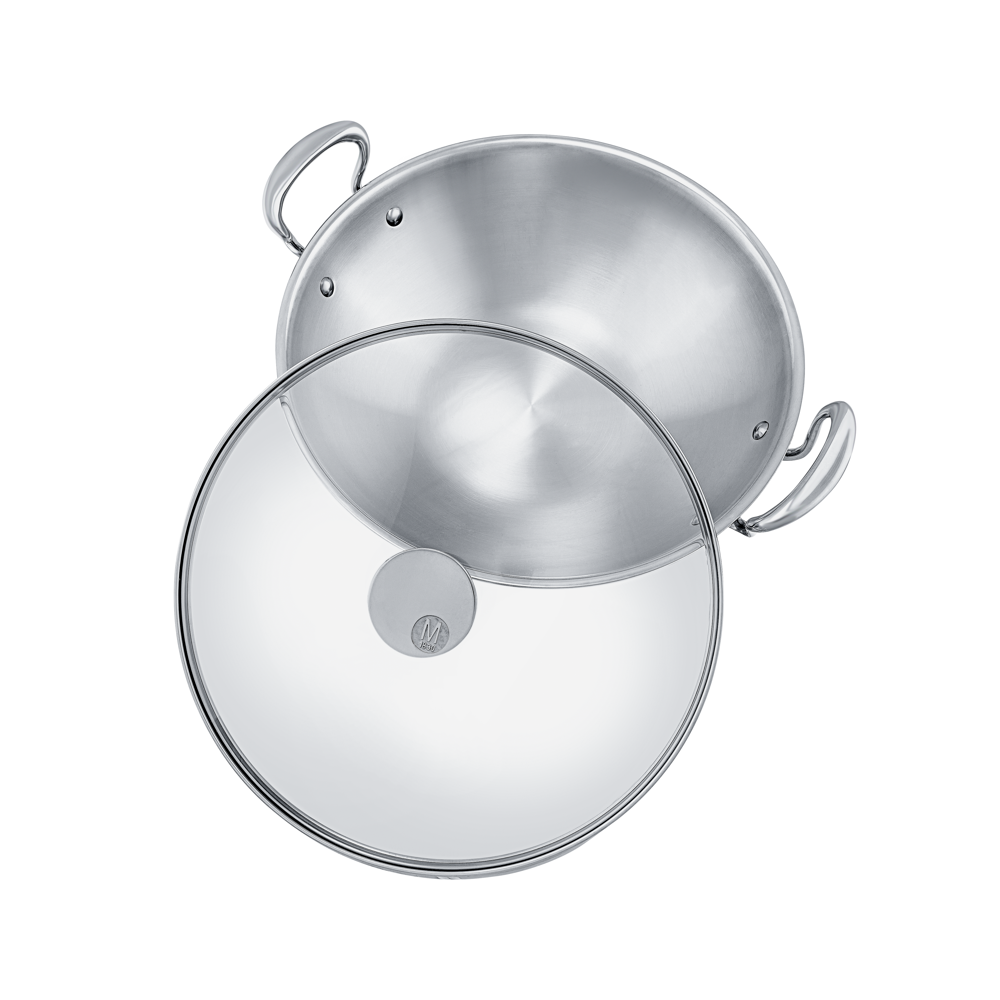 Mauviel M'Cook 5-Ply Stainless Steel Wok With Lid