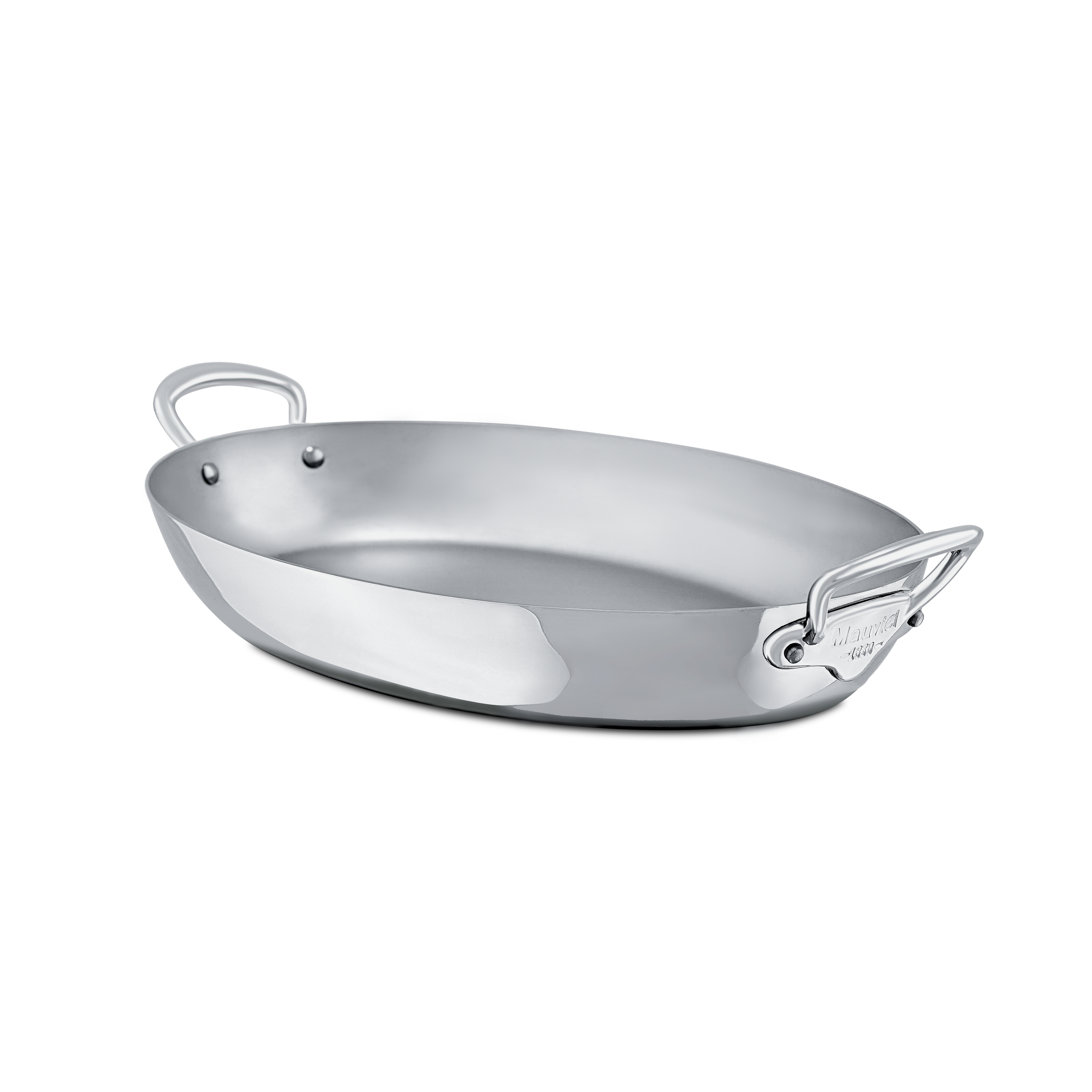 Mauviel M'COOK 5-Ply Oval Pan With Cast Stainless Steel Handles - Mauviel1830