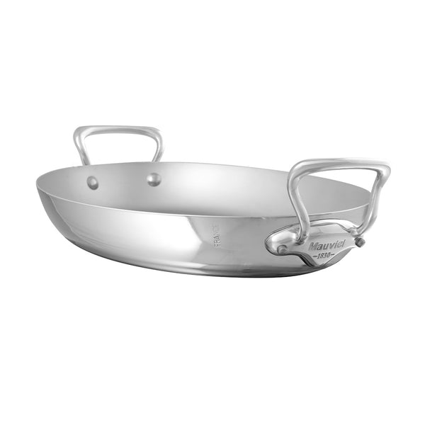 Mauviel M'COOK 5-Ply Oval Pan With Cast Stainless Steel Handles