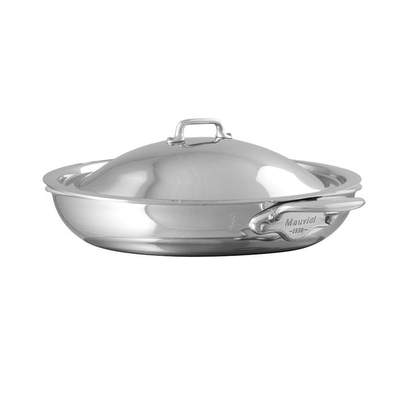 Mauviel M'COOK 5-Ply Round Pan With Domed Lid, Cast Stainless