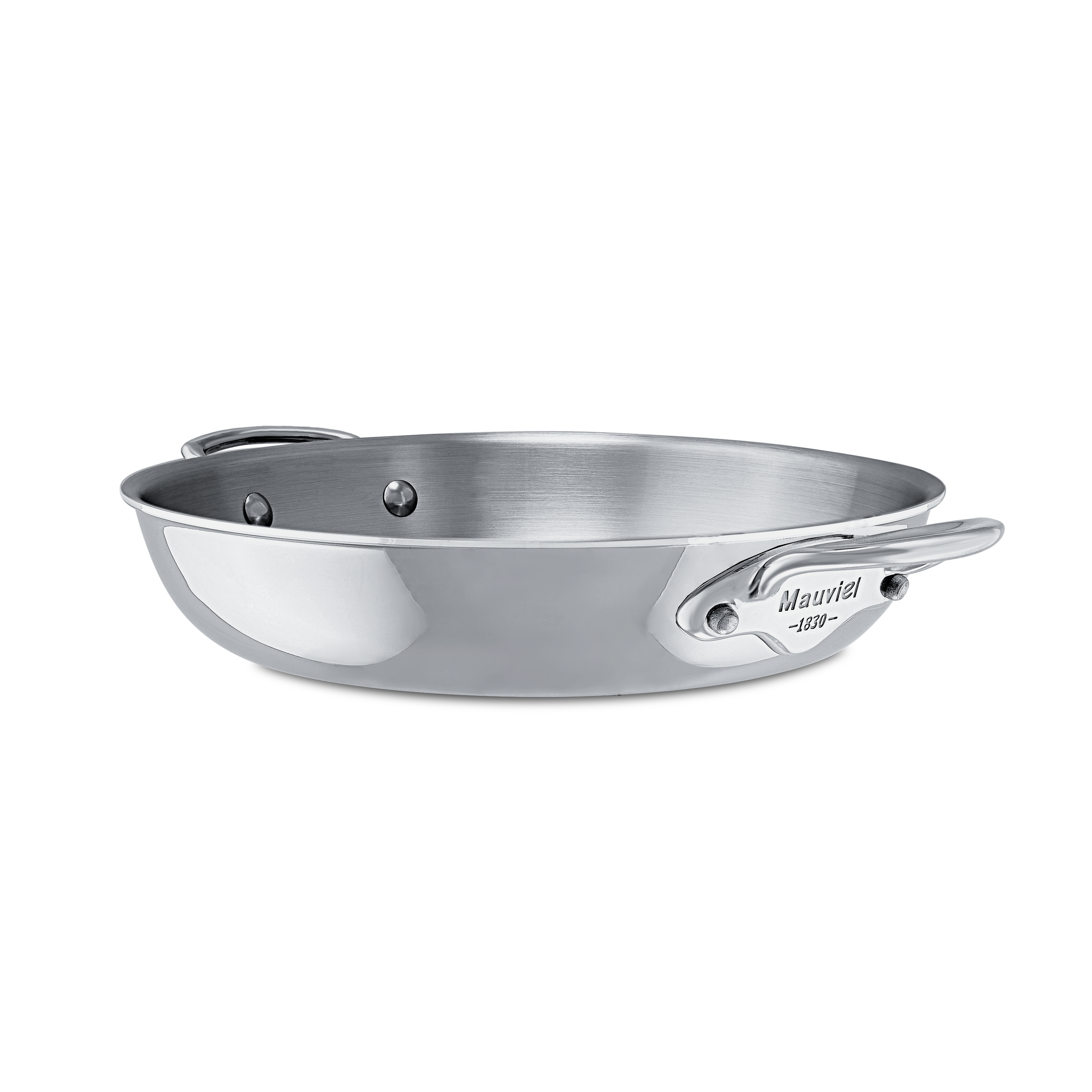 Mauviel M'COOK 5-Ply Round Pan With Curved Lid, Cast Stainless Steel Handles, 11-In - Mauviel1830