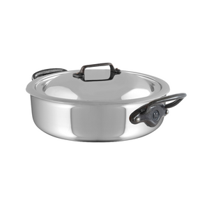 Mauviel M'Cook Ci Stainless Steel Rondeau with Lid, 11 inch