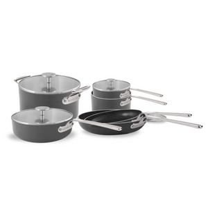 Mauviel 1830 Mauviel M'STONE 360 Hard Anodized Nonstick 10-Piece Cookware Set with Stainless Steel Handles Mauviel M'Stone 360 Hard Anodized Nonstick 10-Piece Cookware Set with Stainless Steel Handles - Mauviel USA