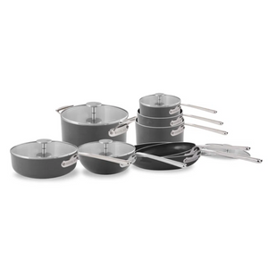 Mauviel M'stone 360 Hard Anodized Nonstick 14-Piece Cookware Set With Stainless Steel Handles - Mauviel USA