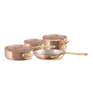 Mauviel M'150 B 12-Piece Copper Cookware Set With Brass Handles, Mauviel  USA