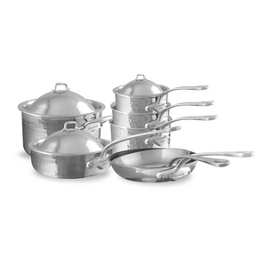 Mauviel 1830 Mauviel M'ELITE Hammered 5-Ply 10-Piece Cookware Set With Cast Stainless Steel Handles Mauviel M'ELITE 10-Piece Cookware Set With Cast Stainless Steel Handles - Mauviel USA