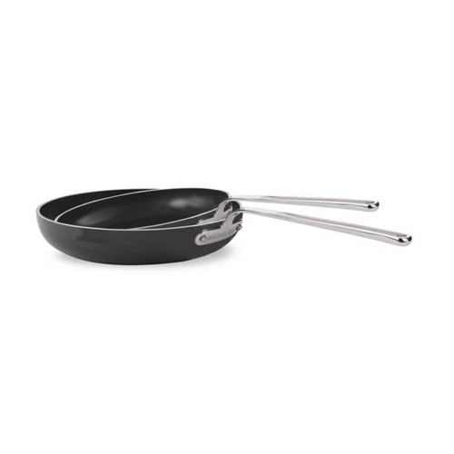 Mauviel M'Stone 360 Hard Anodized Nonstick 2-Piece Frying Pan Set With Stainless Steel Handles - Mauviel USA