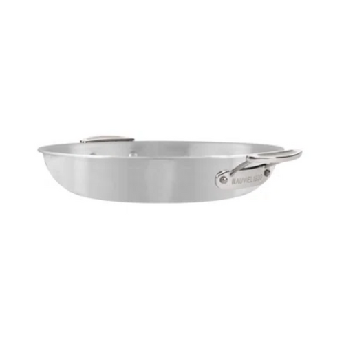 Mauviel M’Inox 360 Tri-Ply Brushed Stainless Steel Round Pan With Stainless Steel Handle, 10.3-in - Mauviel USA