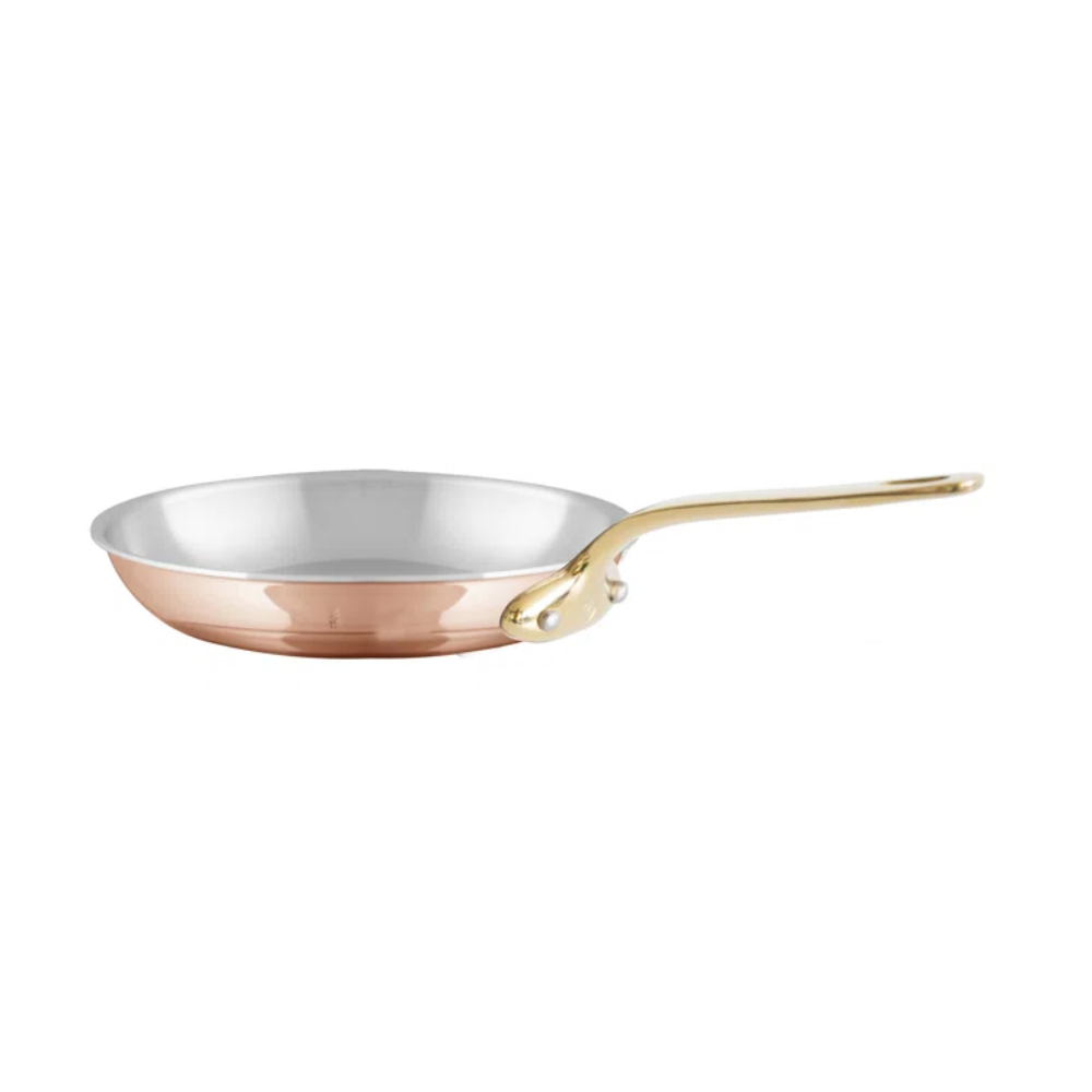 Mauviel M'TRIPLY Bronze Polished Copper & Stainless Steel Frying Pan With Bronze Handles, 10.2-In - Mauviel USA