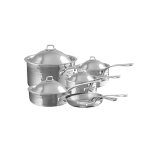 Mauviel Mauviel M'ELITE Hammered 5-Ply 10-Piece Cookware Set With Cast Stainless Steel Handles Mauviel M'ELITE Hammered 5-Ply 10-Piece Cookware Set With Cast Stainless Steel Handles